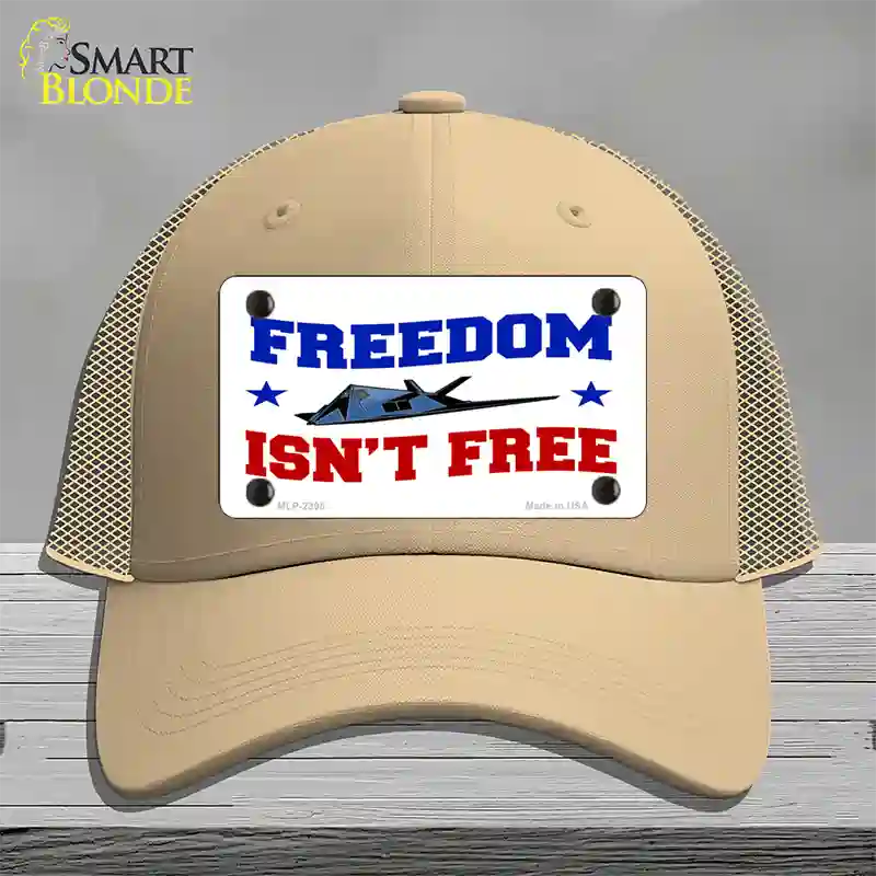 Freedom Isnt Free Novelty License Plate Hat Mesh / Khaki