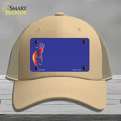 Kokopeli Offset Novelty License Plate Hat Mesh / Khaki