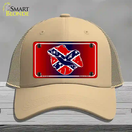 Rebel Kiss Novelty License Plate Hat Mesh / Khaki