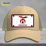 Shriners Logo Novelty License Plate Hat Mesh / Khaki