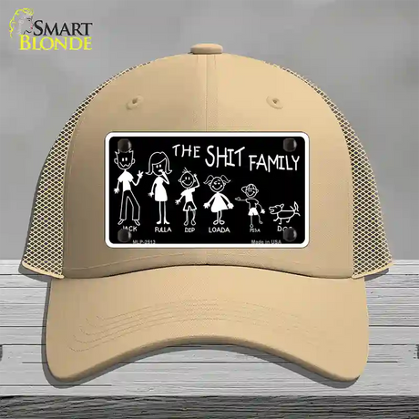 The Shit Family Novelty License Plate Hat Mesh / Khaki