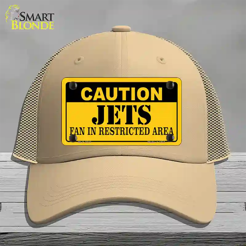 Caution Jets Novelty License Plate Hat Mesh / Khaki