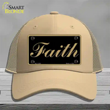 Faith Novelty License Plate Hat Mesh / Khaki