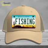 Fishing Arizona Novelty License Plate Hat Mesh / Khaki