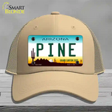 Pine Arizona Novelty License Plate Hat Mesh / Khaki