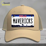 Mavericks Texas State Novelty License Plate Hat Mesh / Khaki