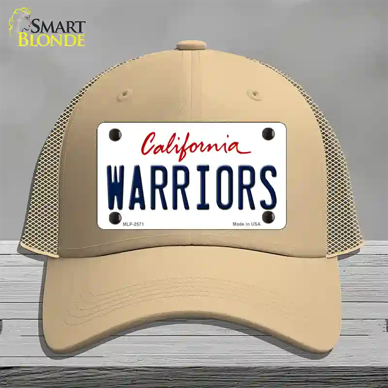 Warriors California State Novelty License Plate Hat Mesh / Khaki