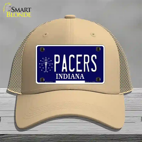 Pacers Indiana State Novelty License Plate Hat Mesh / Khaki