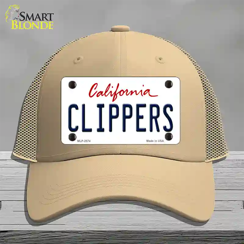 Clippers California State Novelty License Plate Hat Mesh / Khaki