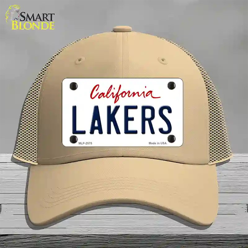 Lakers California State Novelty License Plate Hat Mesh / Khaki