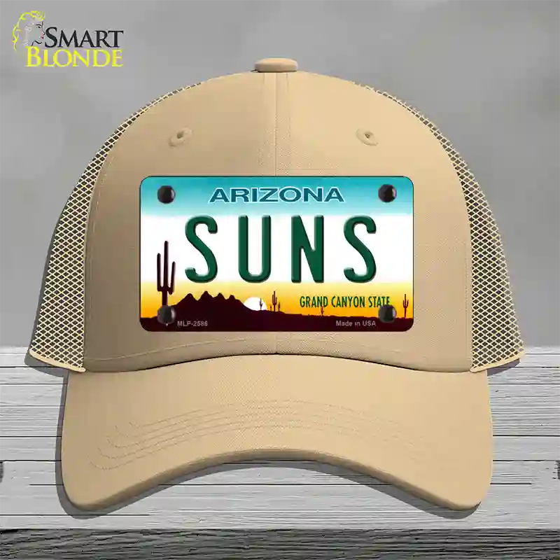 Suns Arizona State Novelty License Plate Hat Mesh / Khaki