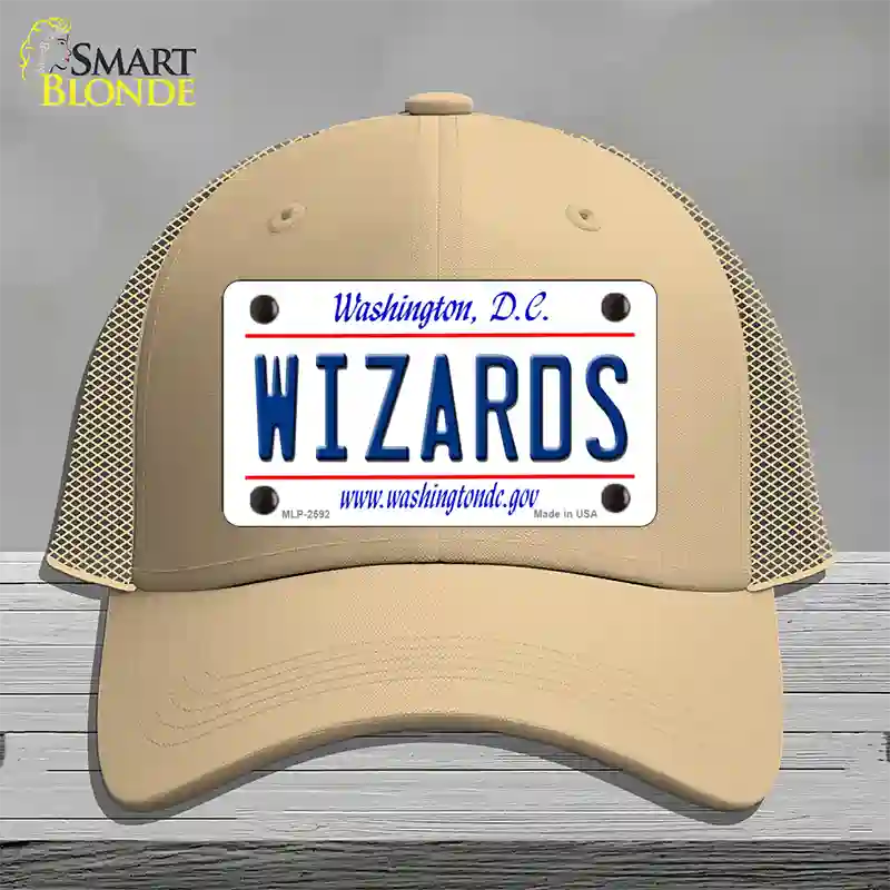 Wizards Washington DC State Novelty License Plate Hat Mesh / Khaki