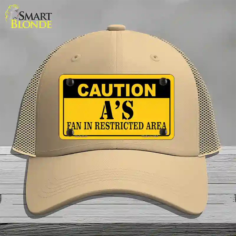 Caution As Fan Novelty License Plate Hat Mesh / Khaki