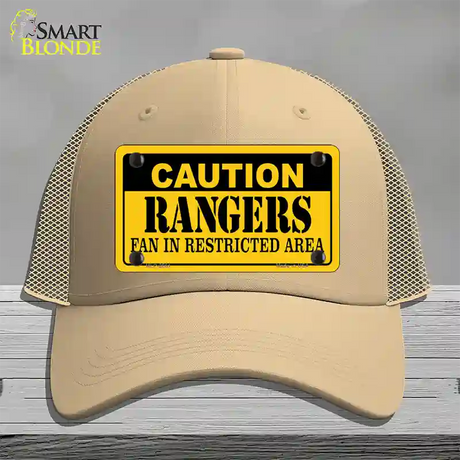 Caution Rangers Novelty License Plate Hat Mesh / Khaki