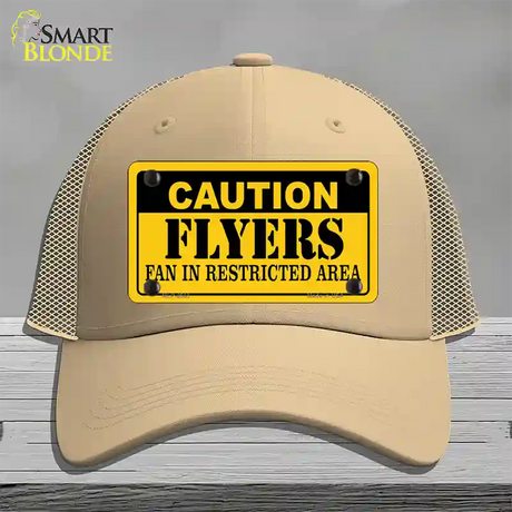 Caution Flyers Novelty License Plate Hat Mesh / Khaki