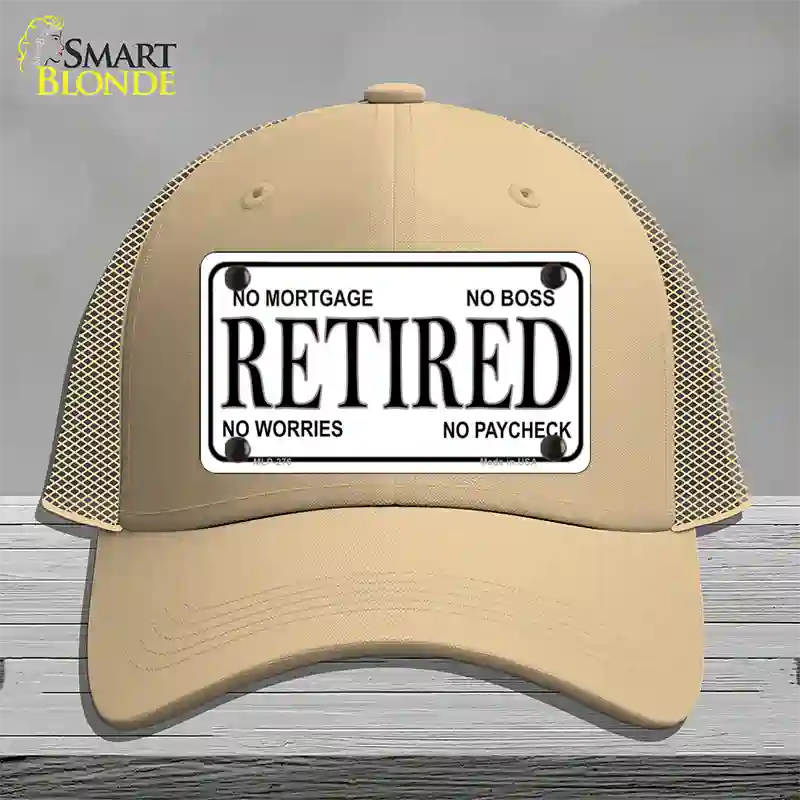 Retired Novelty License Plate Hat Mesh / Khaki