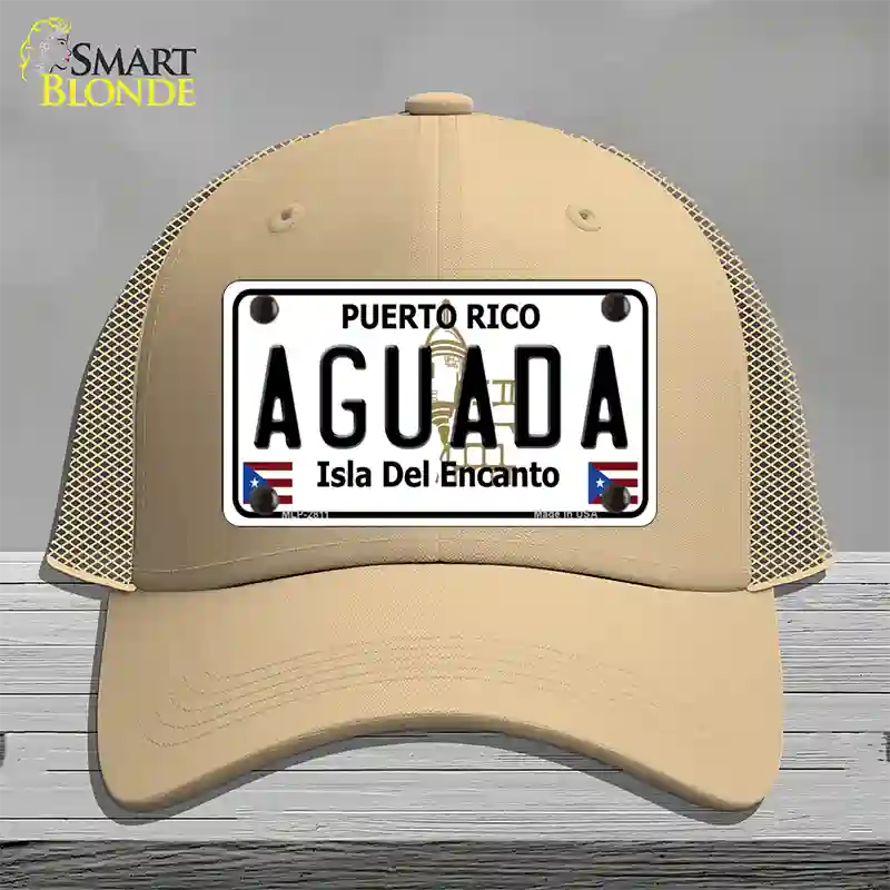 Aguada Puerto Rico Novelty License Plate Hat Mesh / Khaki