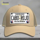 Cabo Rojo Novelty License Plate Hat Mesh / Khaki