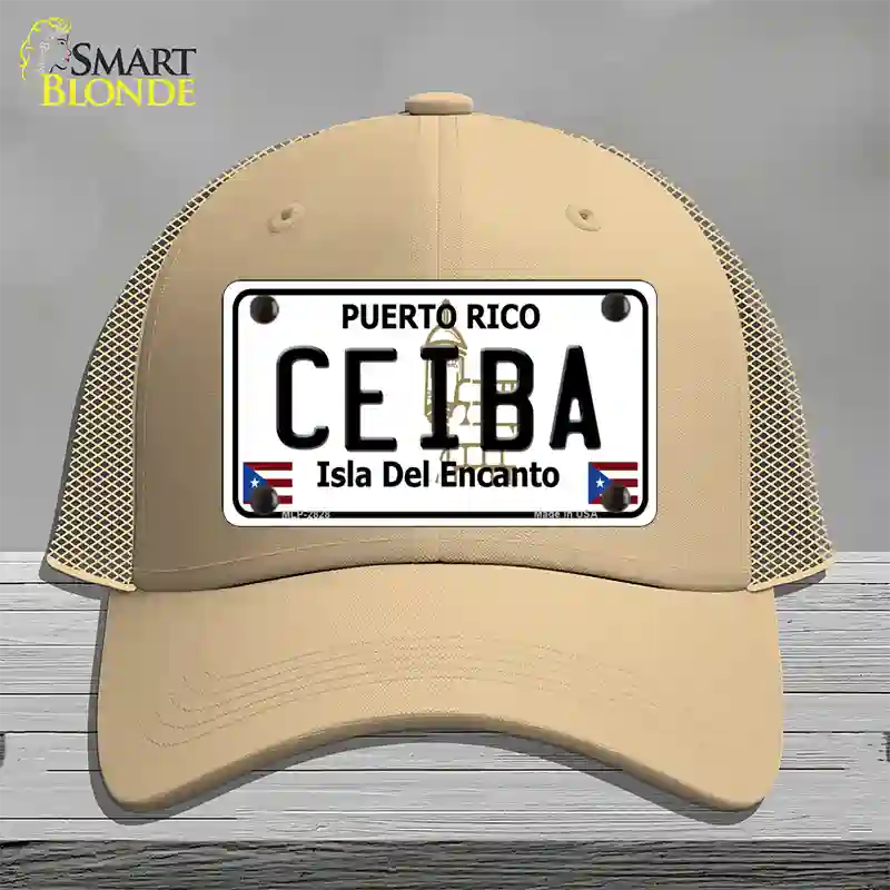 Ceiba Novelty License Plate Hat Mesh / Khaki