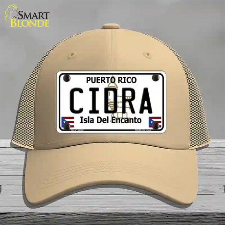 Cidra Novelty License Plate Hat Mesh / Khaki