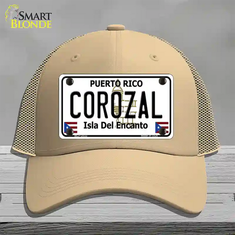 Corozal Novelty License Plate Hat Mesh / Khaki