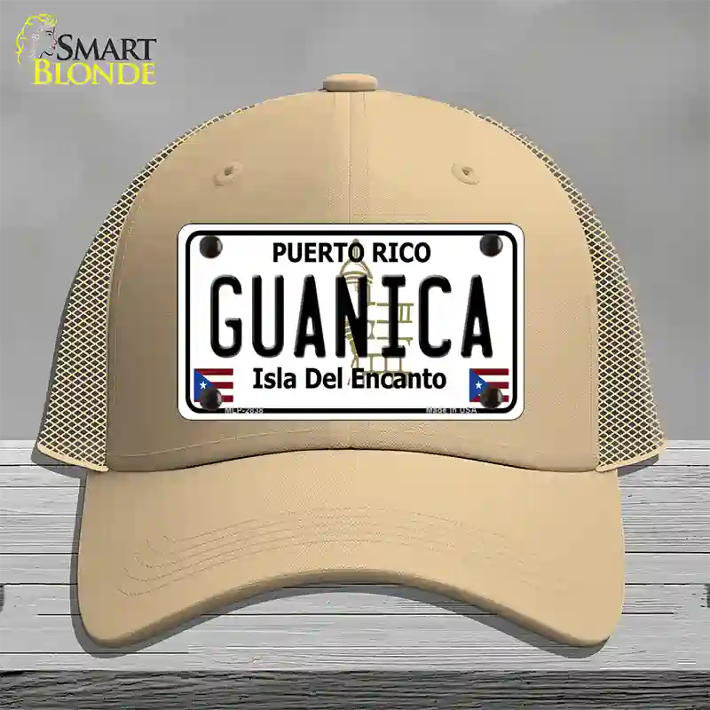 Guanica Puerto Rico Novelty License Plate Hat Mesh / Khaki