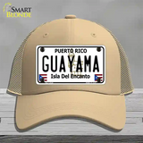 Guayama Puerto Rico Novelty License Plate Hat Mesh / Khaki