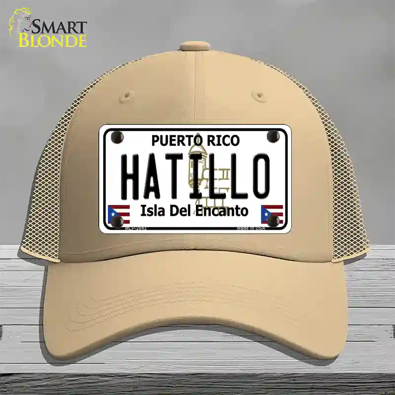 Hatillo Puerto Rico Novelty License Plate Hat Mesh / Khaki