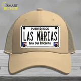 Las Marias Puerto Rico Novelty License Plate Hat Mesh / Khaki