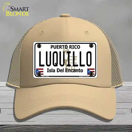 Luquillo Puerto Rico Novelt Novelty License Plate Hat Mesh / Khaki