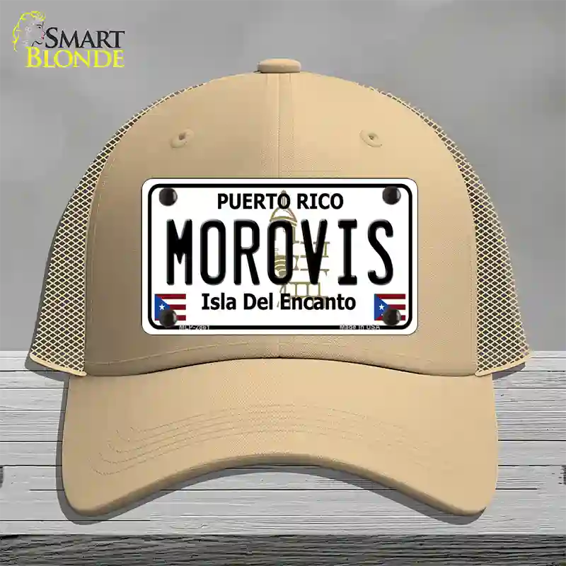 Morovis Puerto Rico Novelty License Plate Hat Mesh / Khaki