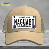 Naguabo Puerto Rico Novelty License Plate Hat Mesh / Khaki