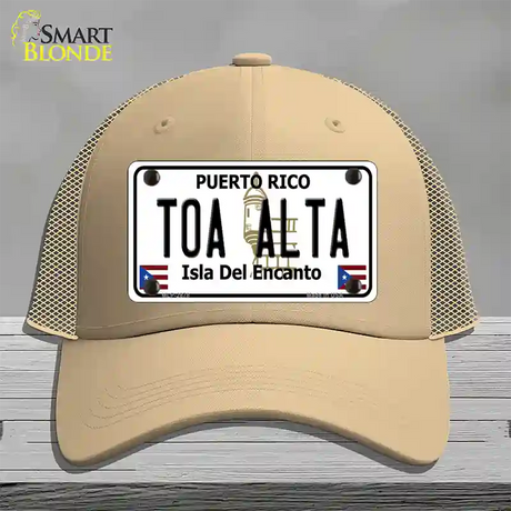 Toa Alta Puerto Rico Novelty License Plate Hat Mesh / Khaki