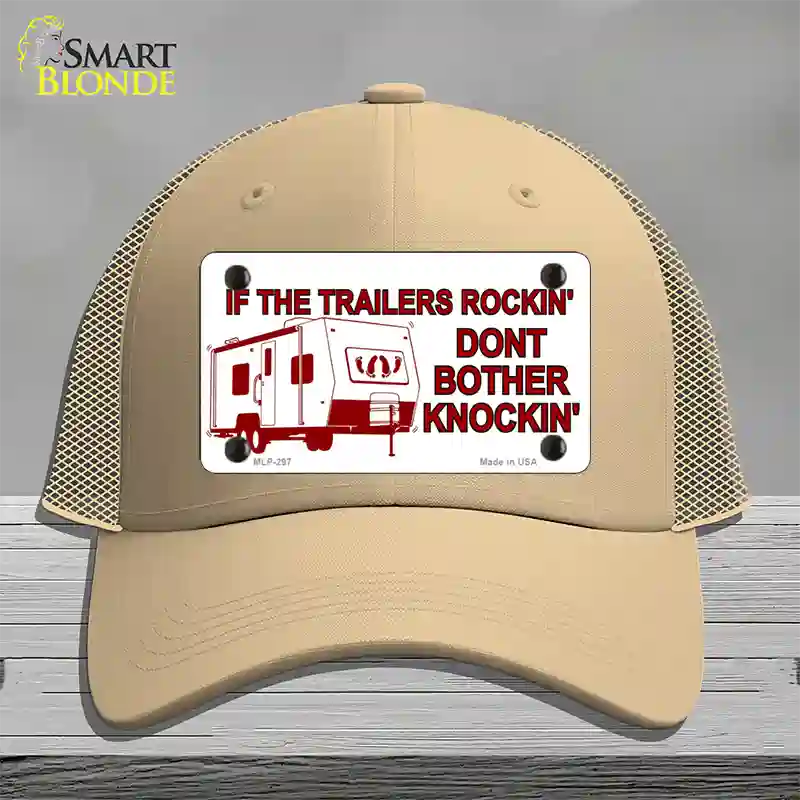 If Trailers Rockin Novelty License Plate Hat Mesh / Khaki