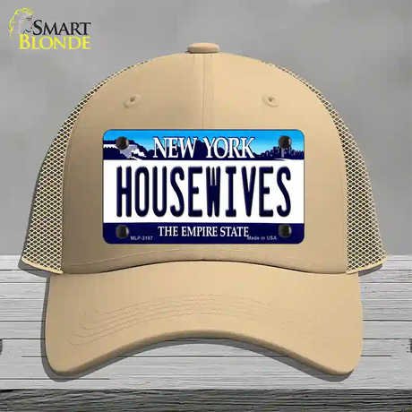 Housewives New York Novelty License Plate Hat Mesh / Khaki