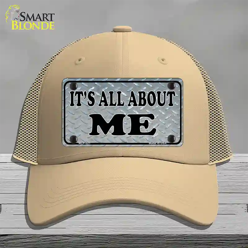 Its All About Me Novelty License Plate Hat Mesh / Khaki