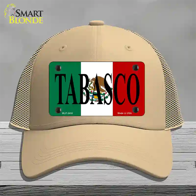 Tabasco Novelty License Plate Hat Mesh / Khaki