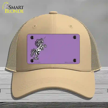 Unicorn Offset Novelty License Plate Hat Mesh / Khaki