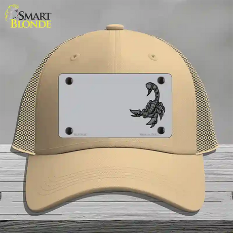 Scorpion Offset Novelty License Plate Hat Mesh / Khaki