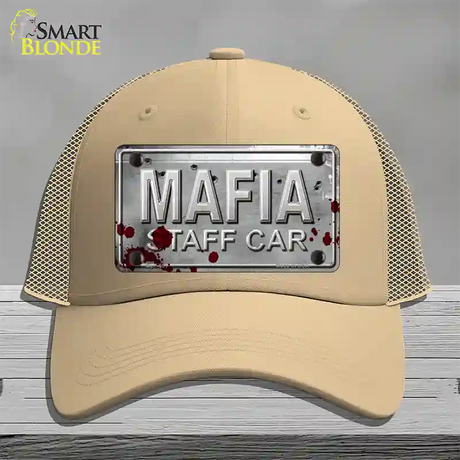 Mafia Staff Car Novelty License Plate Hat Mesh / Khaki