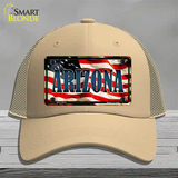 Arizona USA Novelty License Plate Hat Mesh / Khaki