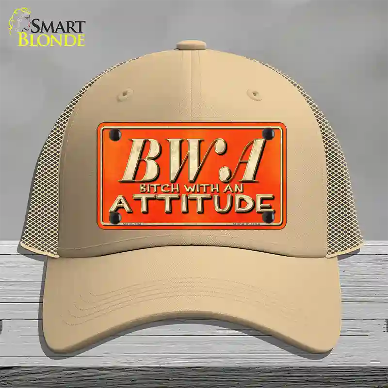 B.W.A. Novelty License Plate Hat Mesh / Khaki