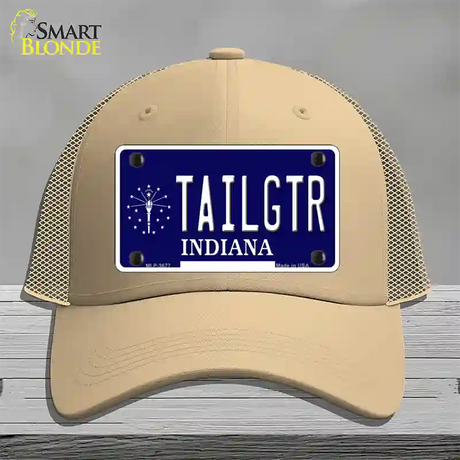 Tailgtr Indiana Novelty License Plate Hat Mesh / Khaki