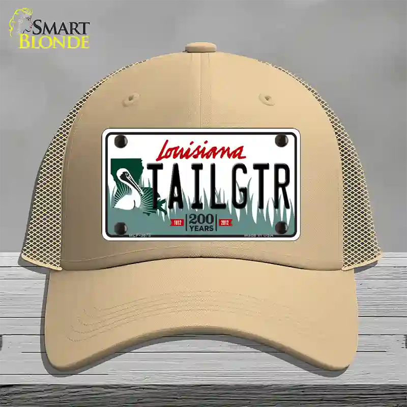 Tailgtr Louisiana Novelty License Plate Hat Mesh / Khaki