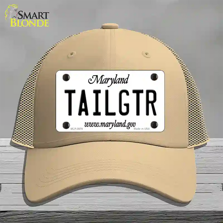 Tailgtr Maryland Novelty License Plate Hat Mesh / Khaki