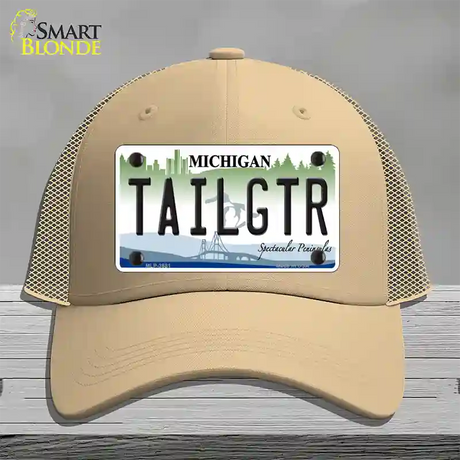 Tailgtr Michigan Novelty License Plate Hat Mesh / Khaki