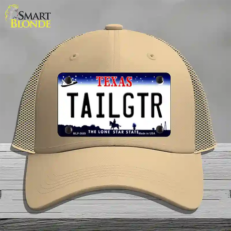 Tailgtr Texas Novelty License Plate Hat Mesh / Khaki