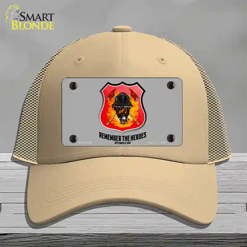 Remember The Heroes Novelty License Plate Hat Mesh / Khaki