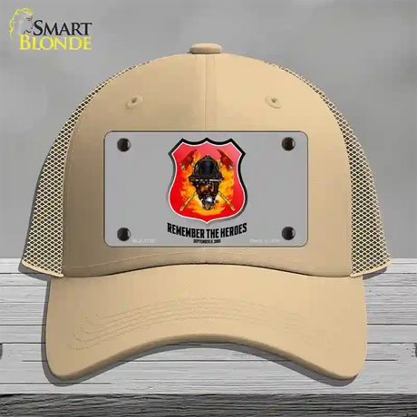 Remember The Heroes Novelty License Plate Hat Mesh / Khaki