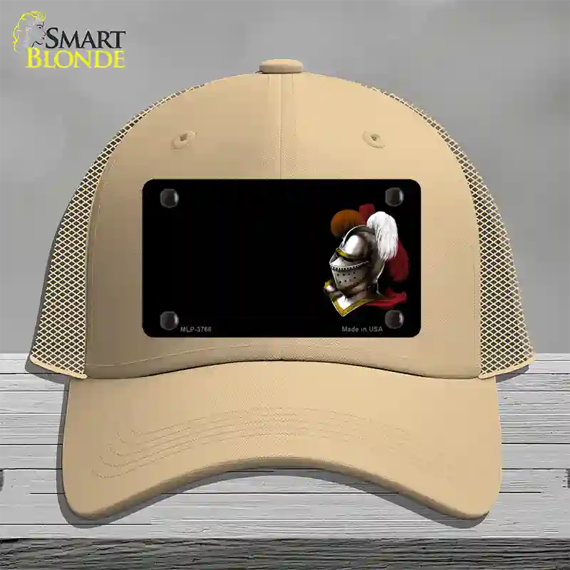 Armor Offset Novelty License Plate Hat Mesh / Khaki